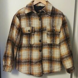 Ambiance Plaid Cotton& Wool Coat
